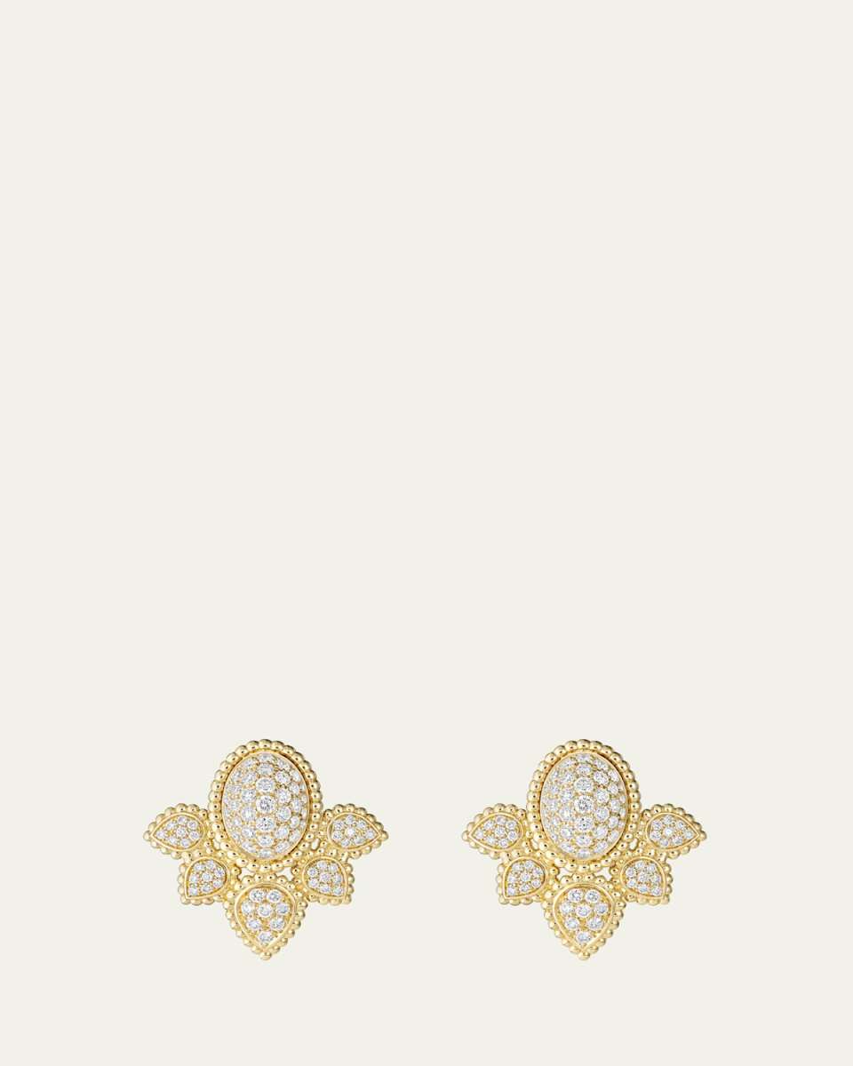 Serpent Boheme 18K Yellow Gold Diamond Stud Earrings